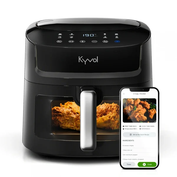 Kyvol 7.2L Smart Airfryer - CrispMaster 360° - Svart