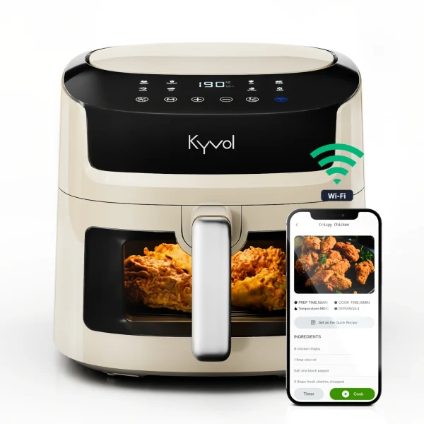 Kyvol 7.2L Smart Airfryer - CrispMaster 360° - Beige